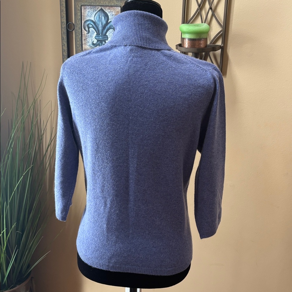 Charter Club Lavender Cashmere Turtleneck Sweater - Picture 2 of 4